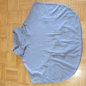 WHBM gray sweater cowl neck poncho US S